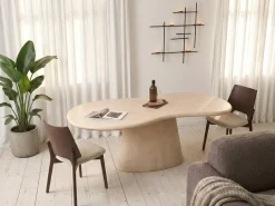 Outlet Beliani Tavolo da pranzo da giardino SPOLETO 200 cm 110 cm Beige