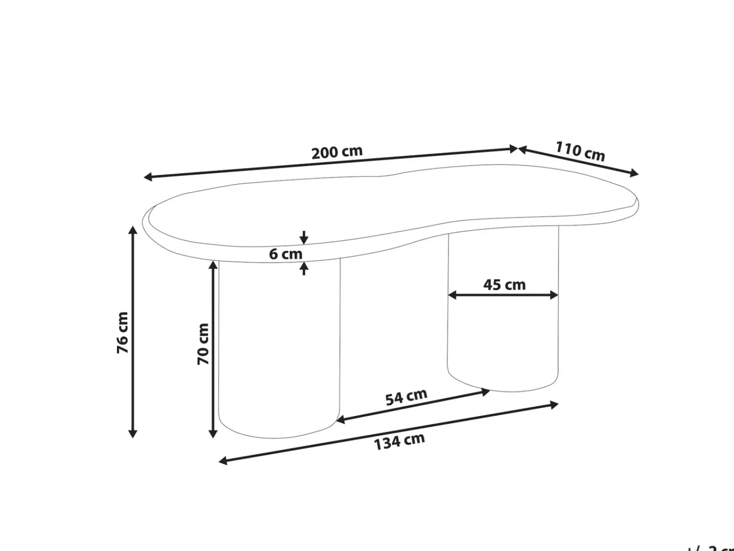 Clearance Beliani Tavolo da pranzo da giardino SIRMIONE 200 cm 110 cm Effetto terrazzo Terrazzo Bianco