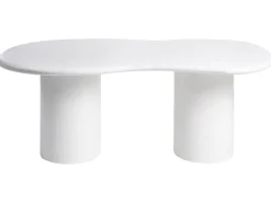 Clearance Beliani Tavolo da pranzo da giardino SIRMIONE 200 cm 110 cm Effetto terrazzo Terrazzo Bianco
