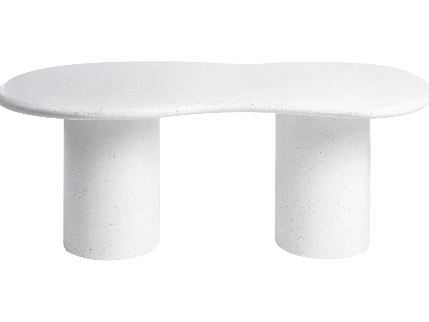 Clearance Beliani Tavolo da pranzo da giardino SIRMIONE 200 cm 110 cm Effetto terrazzo Terrazzo Bianco