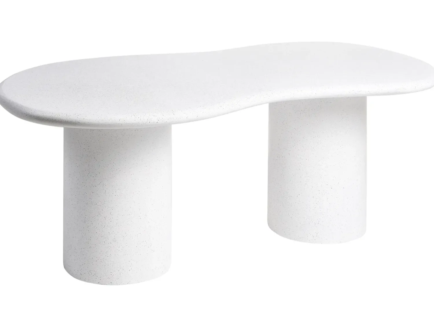 Clearance Beliani Tavolo da pranzo da giardino SIRMIONE 200 cm 110 cm Effetto terrazzo Terrazzo Bianco