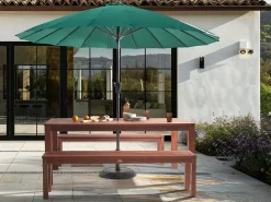 Beliani TUSCANIA 180 cm 100 cm Legno d'eucalipto scuro Marrone