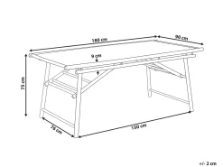 New Beliani TINDARI 180 cm 90 cm Bambù chiaro Marrone