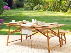 New Beliani TINDARI 180 cm 90 cm Bambù chiaro Marrone