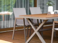 Discount Beliani TIANO 160 cm 90 cm Metallo Tortora Marrone Grigio