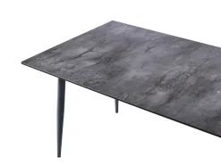 New Beliani Tavolo da pranzo da giardino TOLENTINO 180 cm 90 cm Effetto pietra Grigio