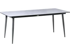 Outlet Beliani Tavolo da pranzo da giardino TOLENTINO 180 cm 90 cm Effetto pietra chiaro Grigio
