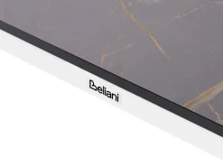 New Beliani Tavolo da pranzo da giardino TOLENTINO 180 cm 90 cm Effetto marmo Marmo Grigio Bianco Grigio