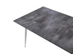 Outlet Beliani Tavolo da pranzo da giardino TOLENTINO 180 cm 90 cm Effetto pietra Grigio Bianco Grigio