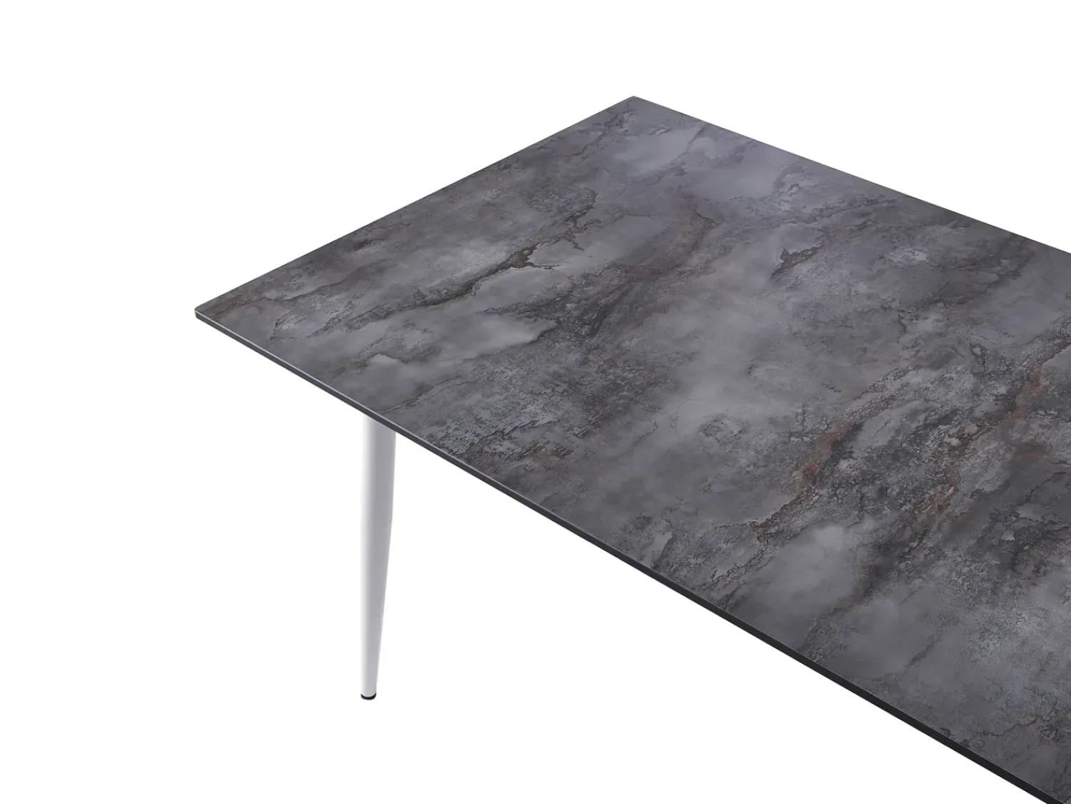 Outlet Beliani Tavolo da pranzo da giardino TOLENTINO 180 cm 90 cm Effetto pietra Grigio Bianco Grigio