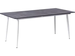 Outlet Beliani Tavolo da pranzo da giardino TOLENTINO 180 cm 90 cm Effetto pietra Grigio Bianco Grigio