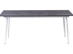 Outlet Beliani Tavolo da pranzo da giardino TOLENTINO 180 cm 90 cm Effetto pietra Grigio Bianco Grigio