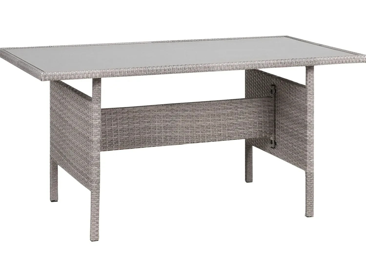 Online Beliani VITERBO 145 cm 80 cm Vetro chiaro Grigio