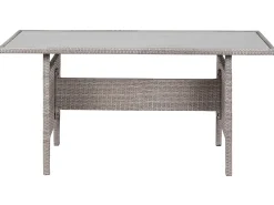 Online Beliani VITERBO 145 cm 80 cm Vetro chiaro Grigio