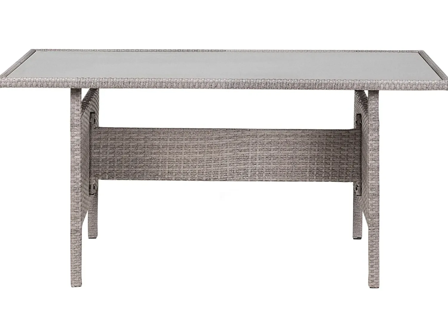 Online Beliani VITERBO 145 cm 80 cm Vetro chiaro Grigio