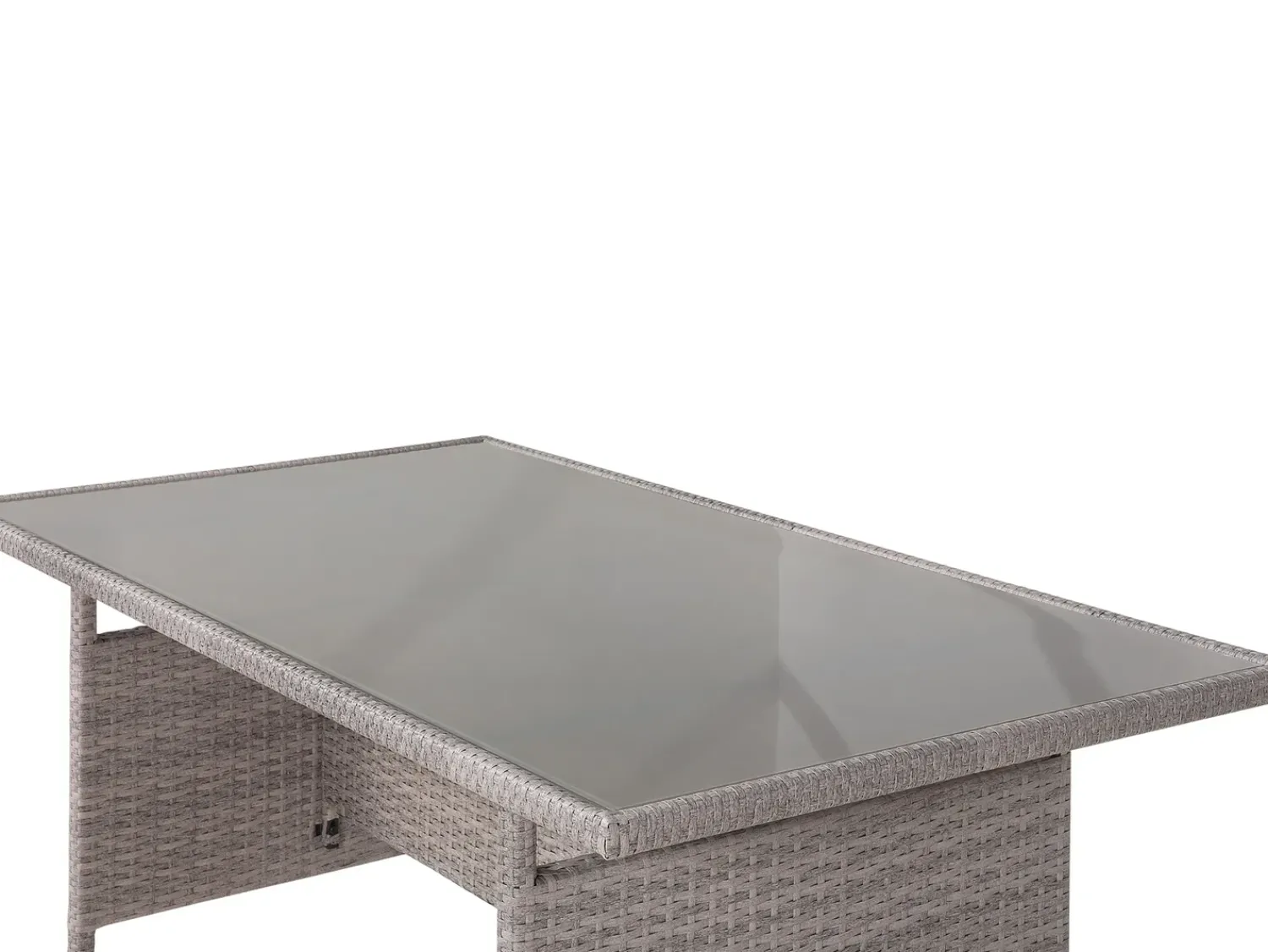 Online Beliani VITERBO 145 cm 80 cm Vetro chiaro Grigio