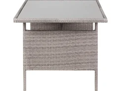 Online Beliani VITERBO 145 cm 80 cm Vetro chiaro Grigio