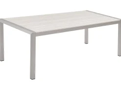 Beliani VERNIO 180 cm 90 cm Metallo Bianco Bianco Argento
