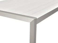 Beliani VERNIO 180 cm 90 cm Metallo Bianco Bianco Argento