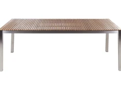New Beliani VIAREGGIO 200 cm 90 cm Legno di teak certificato Marrone Argento Marrone