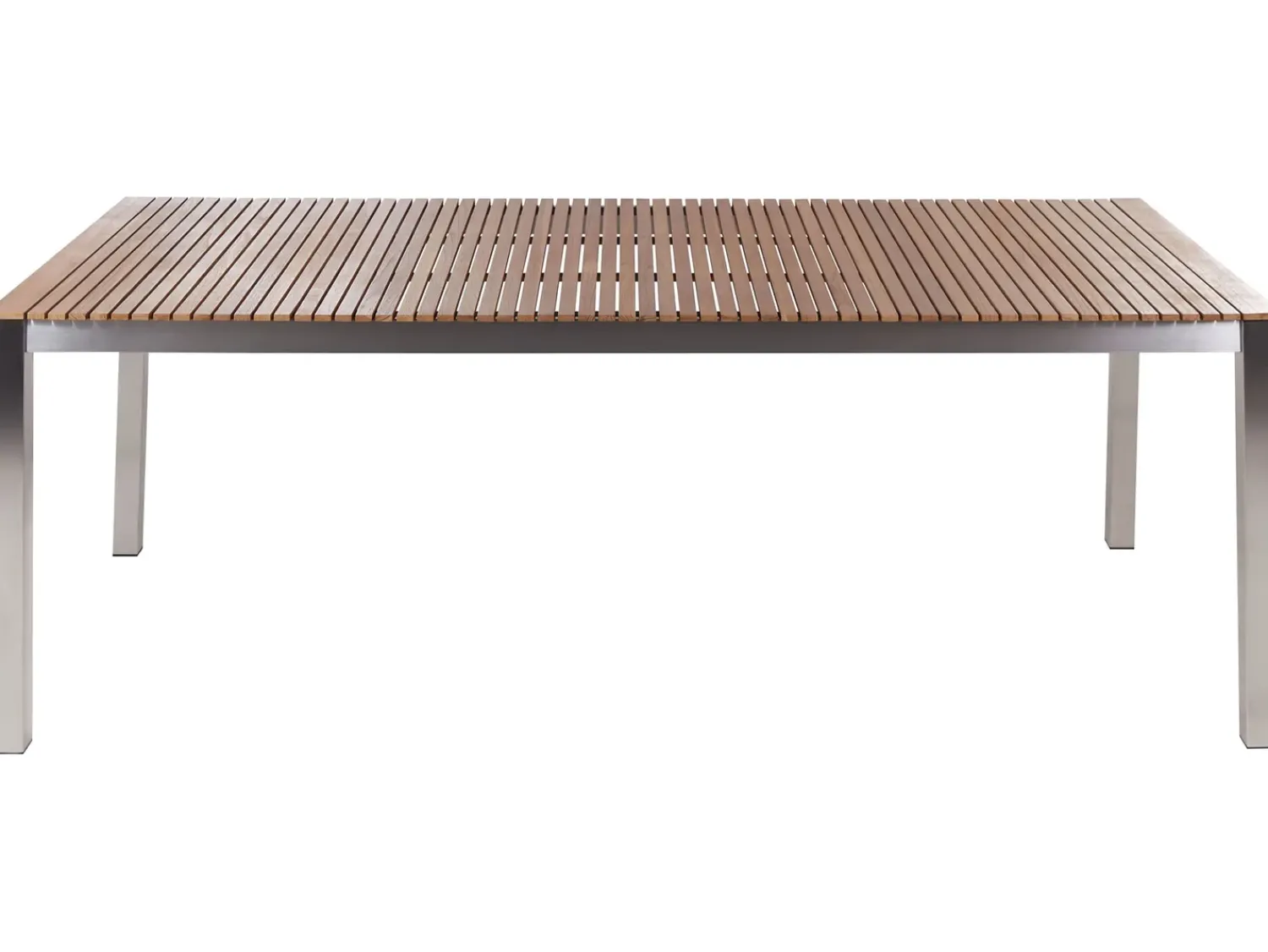New Beliani VIAREGGIO 200 cm 90 cm Legno di teak certificato Marrone Argento Marrone