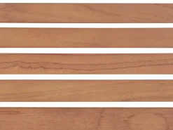 New Beliani VIAREGGIO 200 cm 90 cm Legno di teak certificato Marrone Argento Marrone