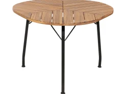 Beliani Tavolo da pranzo da giardino VARENNA 106 cm 103 cm Legno d'acacia Marrone Marrone Nero