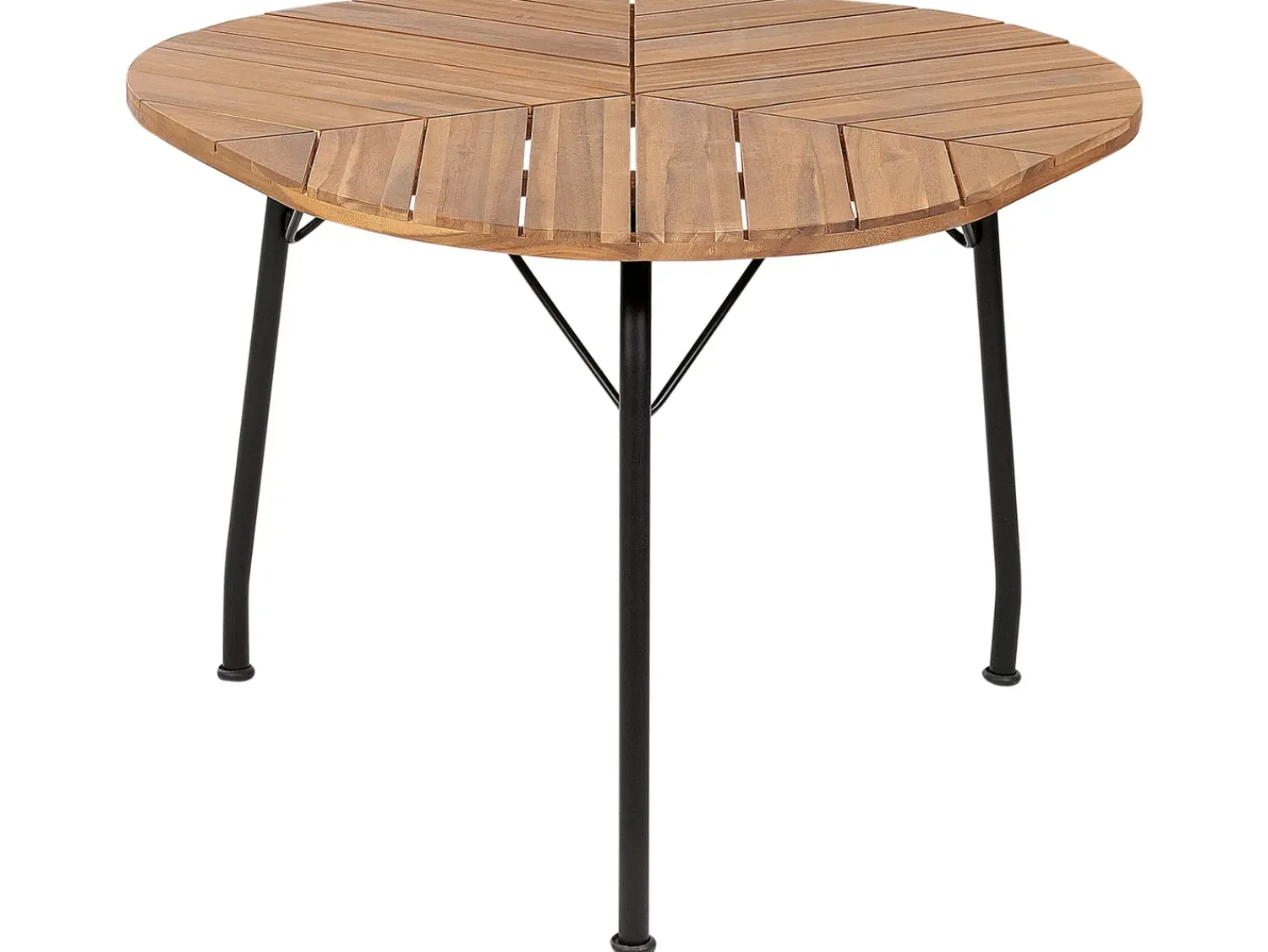 Beliani Tavolo da pranzo da giardino VARENNA 106 cm 103 cm Legno d'acacia Marrone Marrone Nero