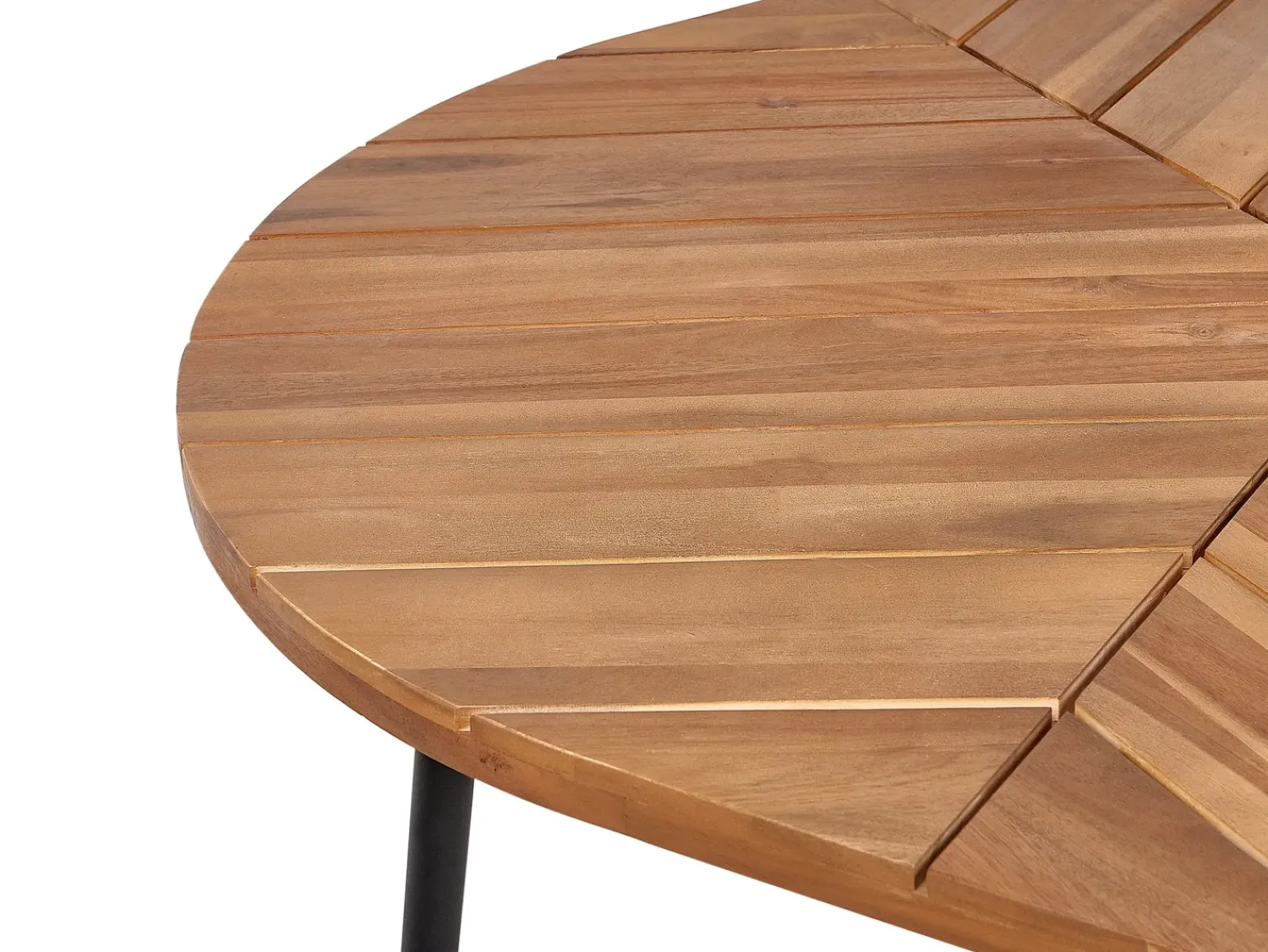 Beliani Tavolo da pranzo da giardino VARENNA 106 cm 103 cm Legno d'acacia Marrone Marrone Nero