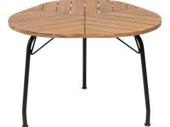 Beliani Tavolo da pranzo da giardino VARENNA 106 cm 103 cm Legno d'acacia Marrone Marrone Nero