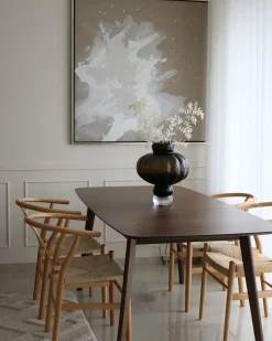 Discount Beliani Tavolo da pranzo estensibile MADOX Noce scuro 90 cm Marrone