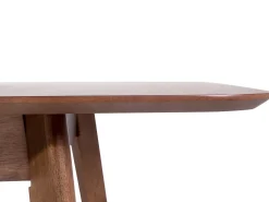 Discount Beliani Tavolo da pranzo estensibile MADOX Noce scuro 90 cm Marrone