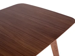 Discount Beliani Tavolo da pranzo estensibile MADOX Noce scuro 90 cm Marrone