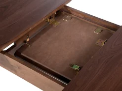 Discount Beliani Tavolo da pranzo estensibile MADOX Noce scuro 90 cm Marrone