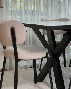 Hot Beliani Tavolo da pranzo LISALA 180 cm 100 cm Nero