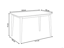 Online Beliani Tavolo da pranzo MODESTO Grigio 120 cm 80 cm Legno Marrone Grigio