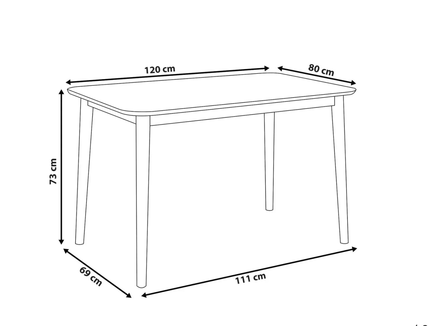 Online Beliani Tavolo da pranzo MODESTO Grigio 120 cm 80 cm Legno Marrone Grigio