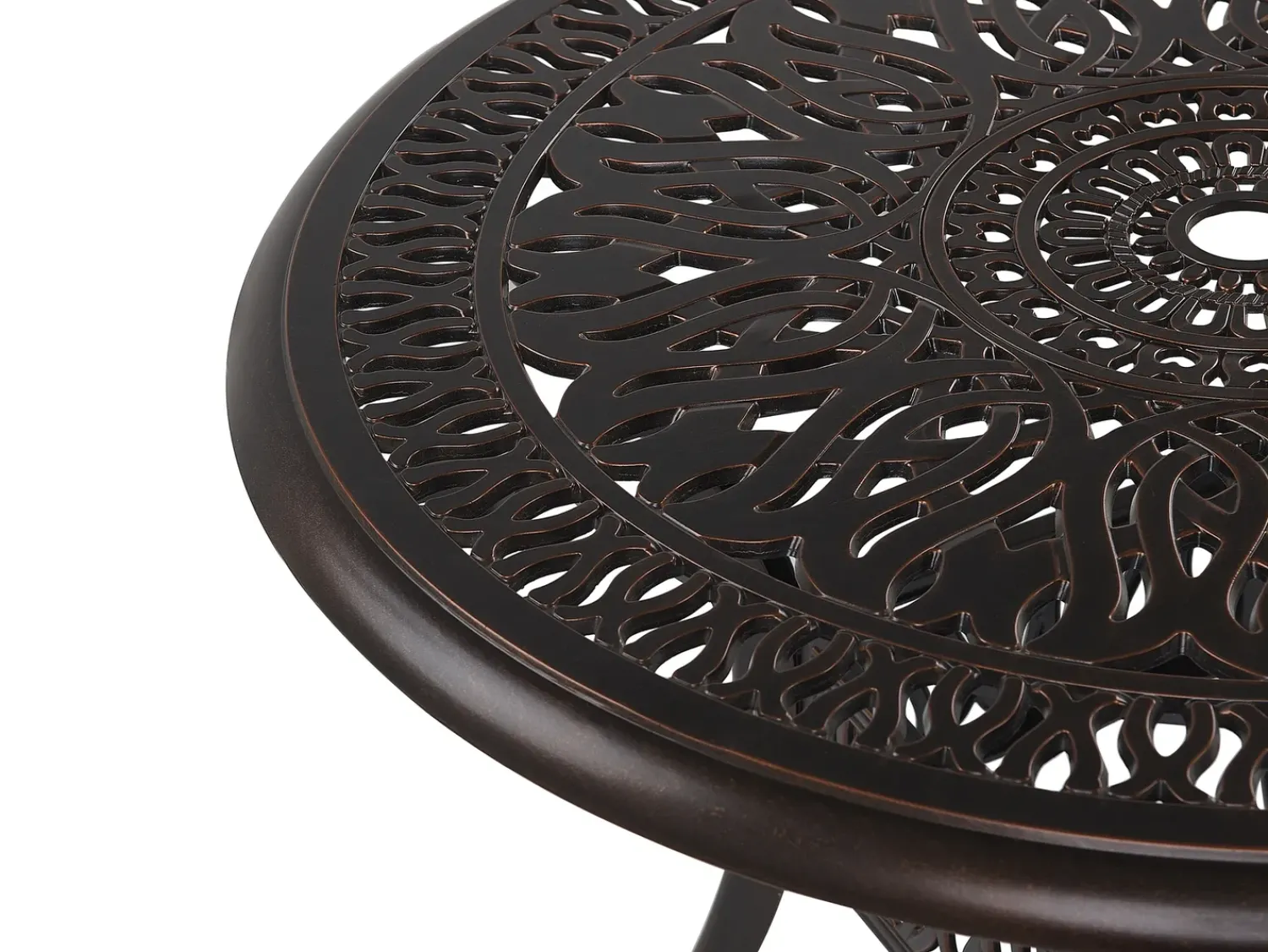 Clearance Beliani ANCONA 90 cm 90 cm Metallo scuro Marrone
