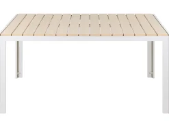New Beliani COMO 150 cm 90 cm Beige Bianco Beige