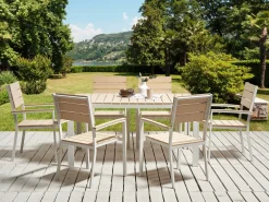 New Beliani COMO 150 cm 90 cm Beige Bianco Beige
