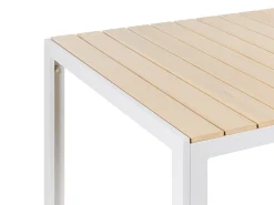 New Beliani COMO 150 cm 90 cm Beige Bianco Beige