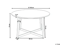 Tavolo da pranzo WAIPORI Rovere scuro 140 cm 140 cm