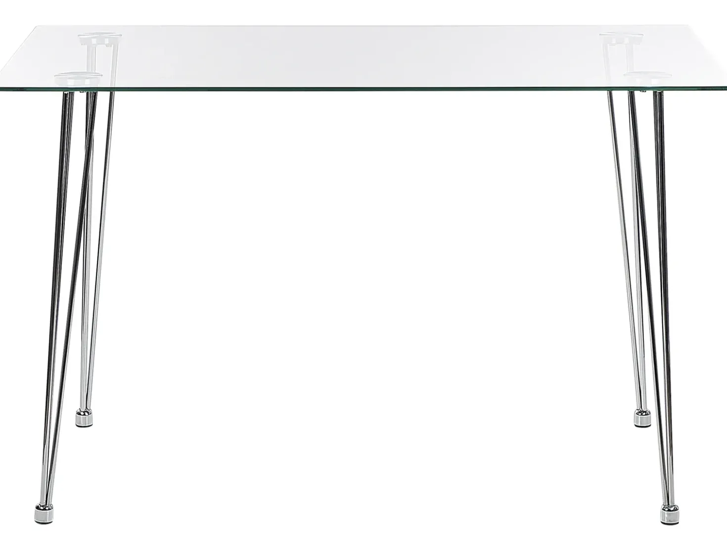 Tavolo da pranzo WINSTON Argento 120 cm 70 cm Vetro temperato