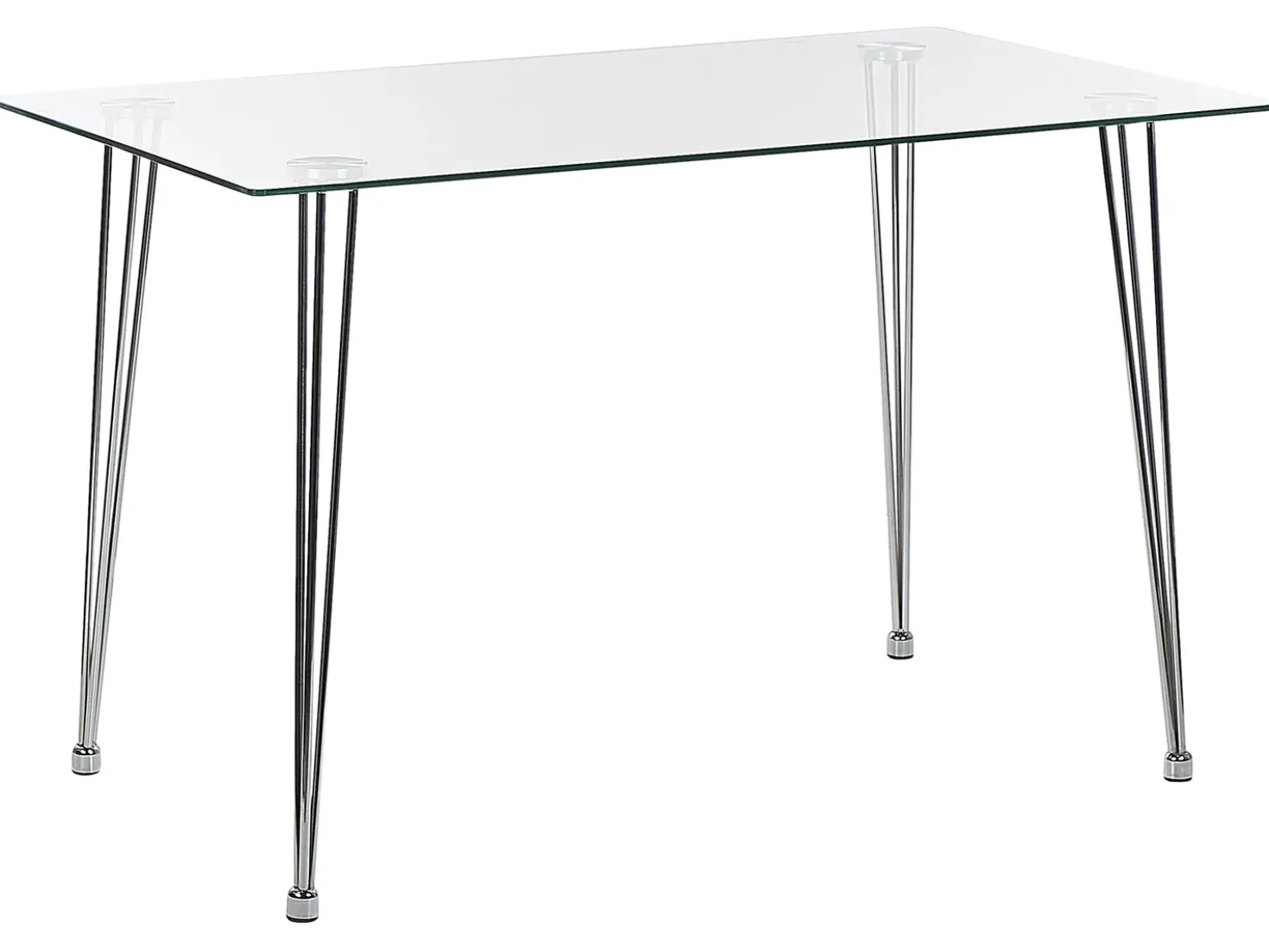 Tavolo da pranzo WINSTON Argento 120 cm 70 cm Vetro temperato