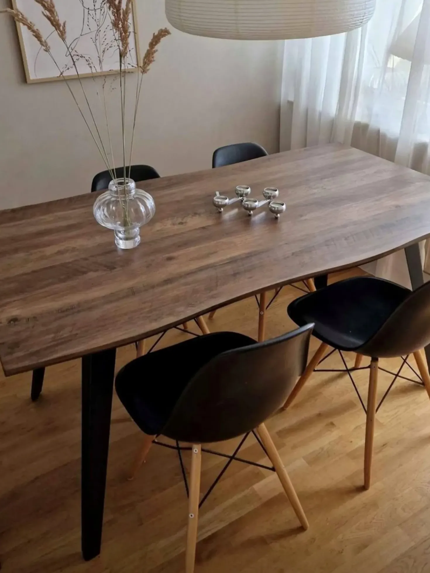 Tavolo da pranzo WITNEY Marrone scuro 160 cm 90 cm