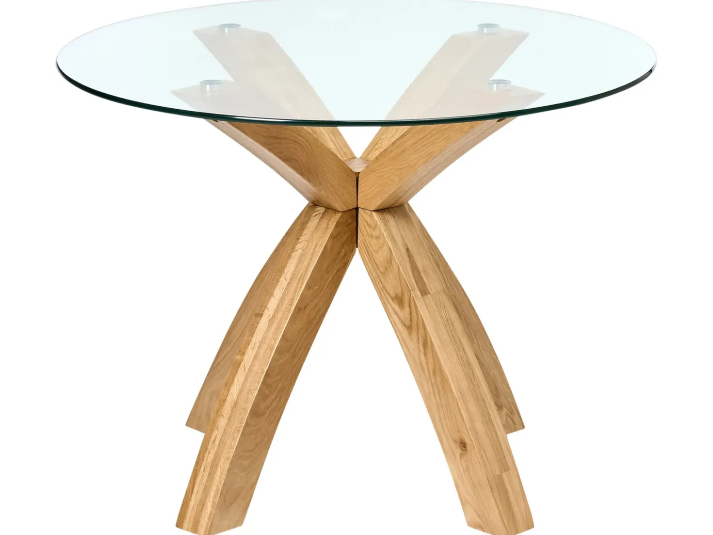 Tavolo da pranzo YAPP Marrone chiaro 100 cm 100 cm Vetro temperato