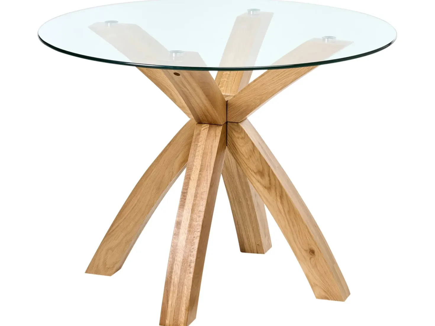 Tavolo da pranzo YAPP Marrone chiaro 100 cm 100 cm Vetro temperato