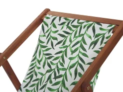 Sale Beliani Teli da sdraio ANZIO/AVELLINO 113 x 44 cm Verde Bianco Verde