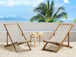 Online Beliani Teli da sdraio ANZIO/AVELLINO 113 x 44 cm sabbia Beige