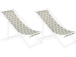 Online Beliani Teli da sdraio ANZIO/AVELLINO 113 x 44 cm sabbia Beige
